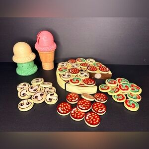 Melissa and Doug play pretend pizza and ice cream